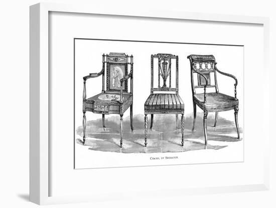 3 Chairs Sheraton-null-Framed Art Print