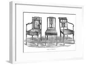 3 Chairs Sheraton-null-Framed Art Print