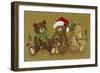 3 Christmas Teddy Bears Strewn with Lights-Beverly Johnston-Framed Giclee Print