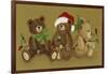 3 Christmas Teddy Bears Strewn with Lights-Beverly Johnston-Framed Giclee Print