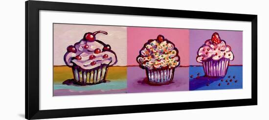 3 Cupcakes-Howie Green-Framed Giclee Print
