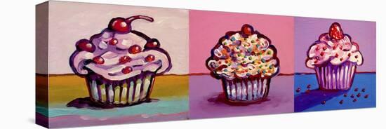 3 Cupcakes-Howie Green-Stretched Canvas