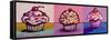 3 Cupcakes-Howie Green-Framed Stretched Canvas