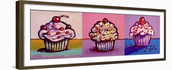 3 Cupcakes-Howie Green-Framed Giclee Print