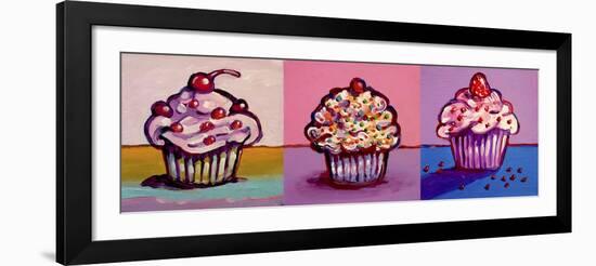 3 Cupcakes-Howie Green-Framed Giclee Print