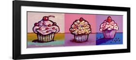 3 Cupcakes-Howie Green-Framed Giclee Print