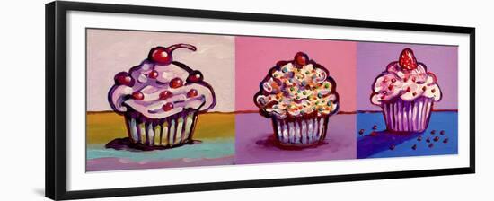 3 Cupcakes-Howie Green-Framed Giclee Print