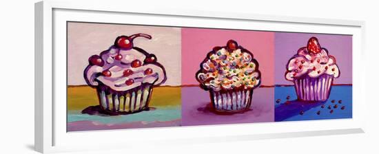 3 Cupcakes-Howie Green-Framed Giclee Print