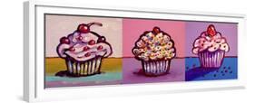 3 Cupcakes-Howie Green-Framed Giclee Print