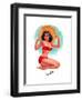 "3-D Feature" 1950s Pin-Up Calendar Girl by T. N. Thompson-Piddix-Framed Art Print