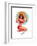 "3-D Feature" 1950s Pin-Up Calendar Girl by T. N. Thompson-Piddix-Framed Art Print