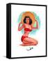 "3-D Feature" 1950s Pin-Up Calendar Girl by T. N. Thompson-Piddix-Framed Stretched Canvas