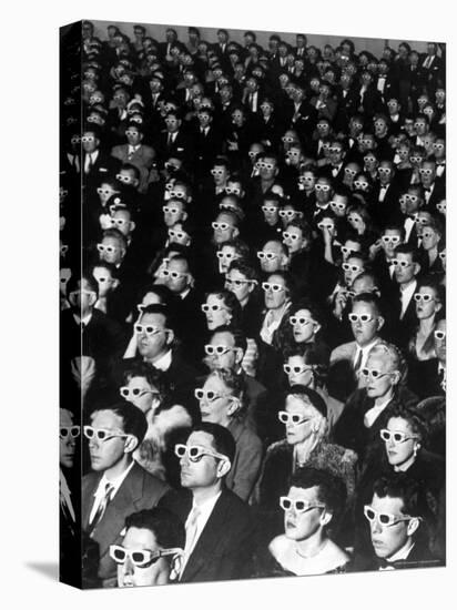 3-D Movie Viewers during Opening Night of "Bwana Devil"-J^ R^ Eyerman-Stretched Canvas