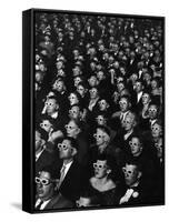 3-D Movie Viewers during Opening Night of "Bwana Devil"-J^ R^ Eyerman-Framed Stretched Canvas