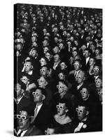 3-D Movie Viewers during Opening Night of "Bwana Devil"-J^ R^ Eyerman-Stretched Canvas