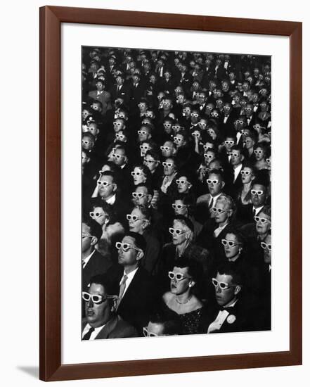 3-D Movie Viewers during Opening Night of "Bwana Devil"-J^ R^ Eyerman-Framed Photographic Print