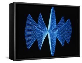 3-D Plot of a Complex Math Function-PASIEKA-Framed Stretched Canvas