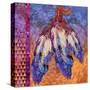 3 Feathers-Bee Sturgis-Stretched Canvas