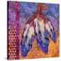 3 Feathers-Bee Sturgis-Stretched Canvas