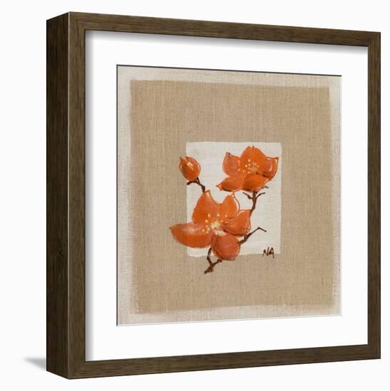 3 Fleurs Rouges-Nathalie Andrieu-Framed Art Print