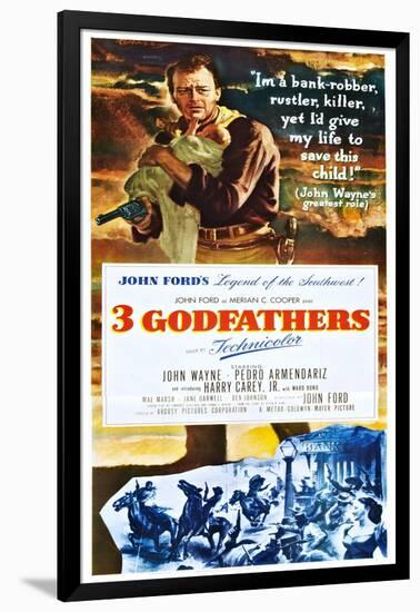 3 Godfathers (aka Three Godfathers)-null-Framed Art Print