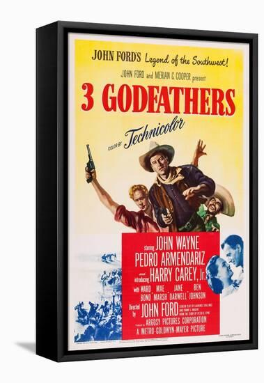 3 Godfathers-null-Framed Stretched Canvas