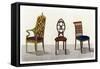3 Gothick Chairs-null-Framed Stretched Canvas