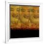 3 Happy Buddhas-Ricki Mountain-Framed Art Print