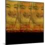 3 Happy Buddhas-Ricki Mountain-Mounted Art Print