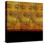 3 Happy Buddhas-Ricki Mountain-Stretched Canvas