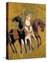 3 Horses, 1975-Laila Shawa-Stretched Canvas