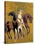 3 Horses, 1975-Laila Shawa-Stretched Canvas