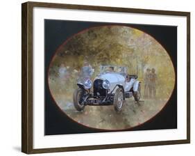 3 Litre Bentley at Kelmarsh-Peter Miller-Framed Giclee Print