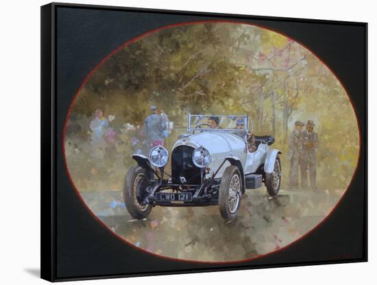 3 Litre Bentley at Kelmarsh-Peter Miller-Framed Stretched Canvas