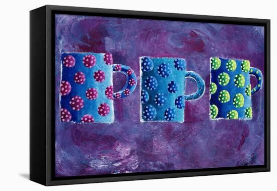 3 Mugs, 2004-Julie Nicholls-Framed Stretched Canvas