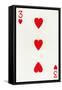 3 of Hearts from a deck of Goodall & Son Ltd. playing cards, c1940-Unknown-Framed Stretched Canvas