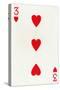 3 of Hearts from a deck of Goodall & Son Ltd. playing cards, c1940-Unknown-Stretched Canvas