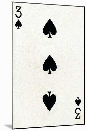 3 of Spades from a deck of Goodall & Son Ltd. playing cards, c1940-Unknown-Mounted Giclee Print