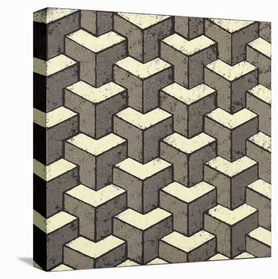 3 Part Tumbling Block-Susan Clickner-Stretched Canvas