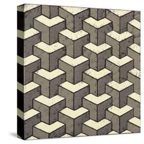 3 Part Tumbling Block-Susan Clickner-Stretched Canvas