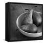 3 Pears in a Bowl BW-Tom Quartermaine-Framed Stretched Canvas