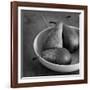 3 Pears in a Bowl BW-Tom Quartermaine-Framed Giclee Print