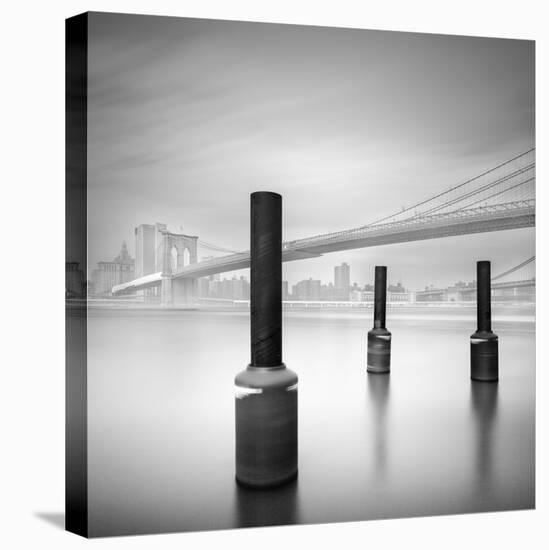 3 Postes en Brooklyn Bridge-Moises Levy-Stretched Canvas