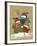 3 Snowmen Wearing Scarves and Jackets 1 Holding a Broom-Beverly Johnston-Framed Giclee Print