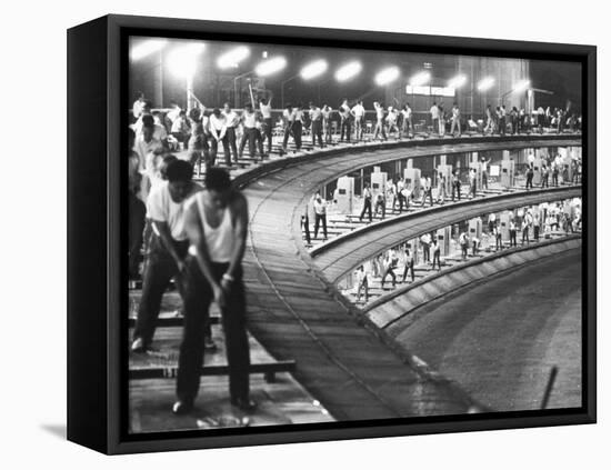 3-Tiered Driving Range in Japan-null-Framed Stretched Canvas