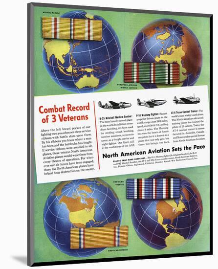 3 Veterans North American ad-null-Mounted Art Print