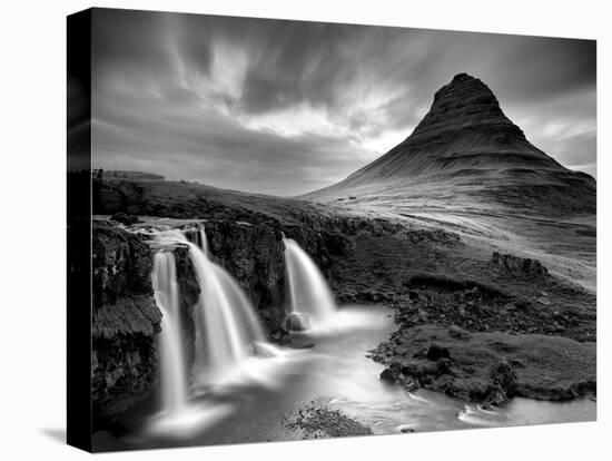 3 Waterfalls BW-Moises Levy-Stretched Canvas
