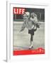 3-yr old Helen Ann Rousselle Skating at Rockefeller Center Ice Rink, January 16, 1950-George Silk-Framed Photographic Print