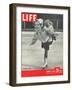 3-yr old Helen Ann Rousselle Skating at Rockefeller Center Ice Rink, January 16, 1950-George Silk-Framed Photographic Print