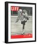 3-yr old Helen Ann Rousselle Skating at Rockefeller Center Ice Rink, January 16, 1950-George Silk-Framed Photographic Print